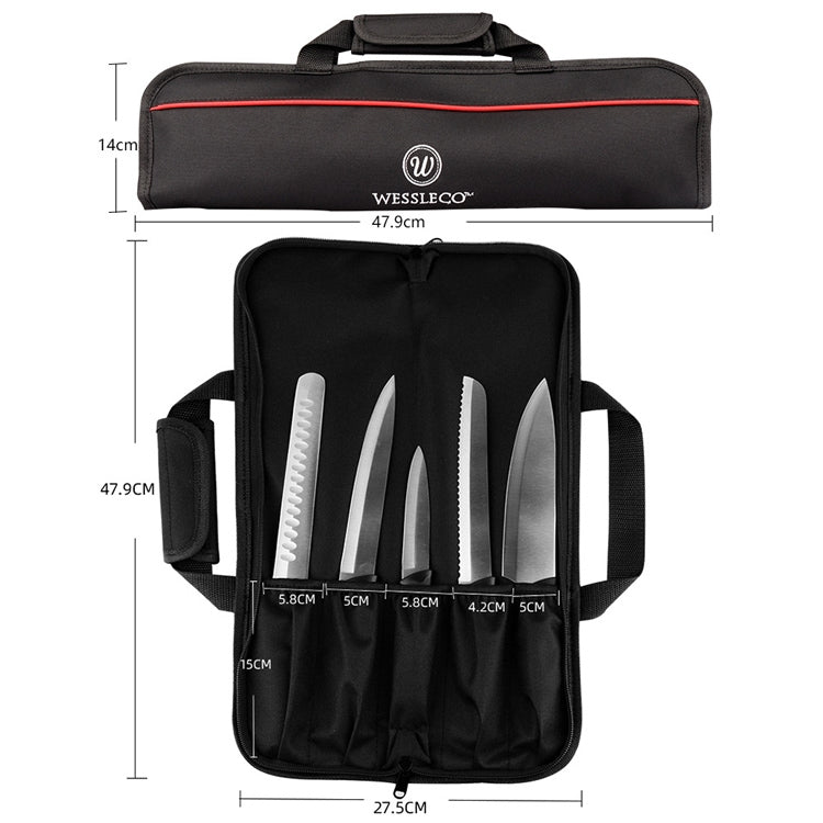 WESSLECO Kitchen Cutter Storage Bag Portable Knife Tool Bag