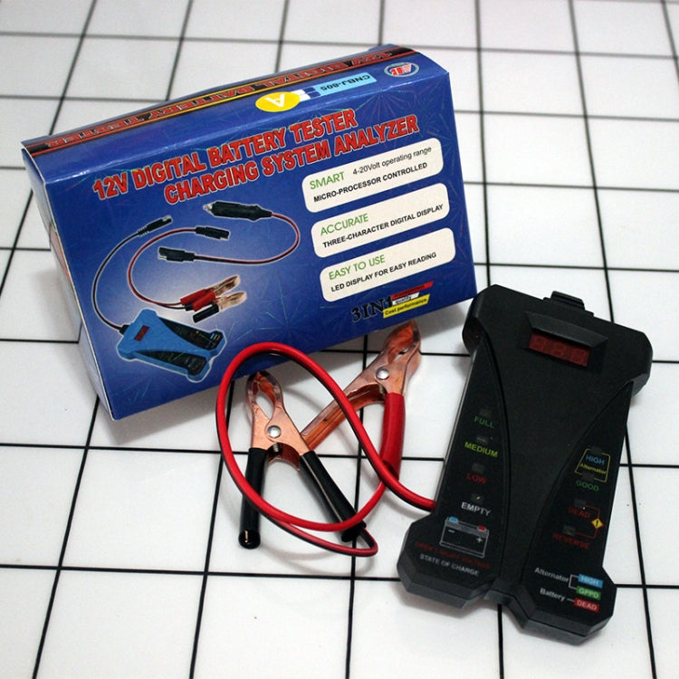805A 12V Three-In-One Battery Tester Digital Display Tester