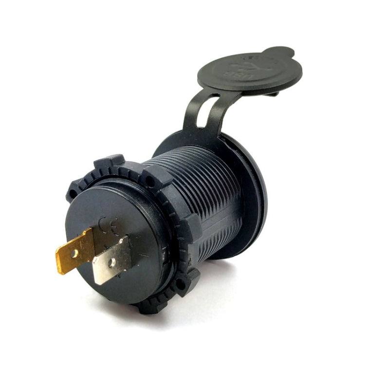 Car Motorcycle Ship Modified USB Charger 5V 3.1A With Blue LED Lamp Display Waterproof And Dustproof Car Charger, 5V 3.1A