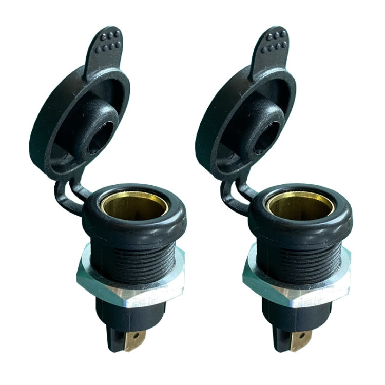 2 PCS EU Small Caliber Car Spot Cigarette Lighter 12/24V Cigarette Lighter Modified Female Seat, EU Small Caliber