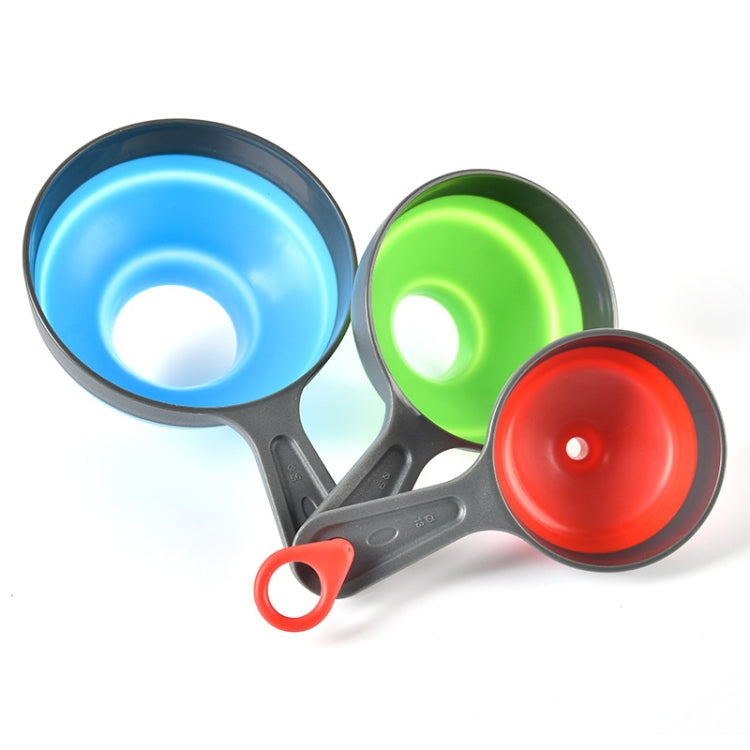 3 In 1 Folding Plastic Funnel Jam Funnel Oil Drain, Specification: 19.5x12cm