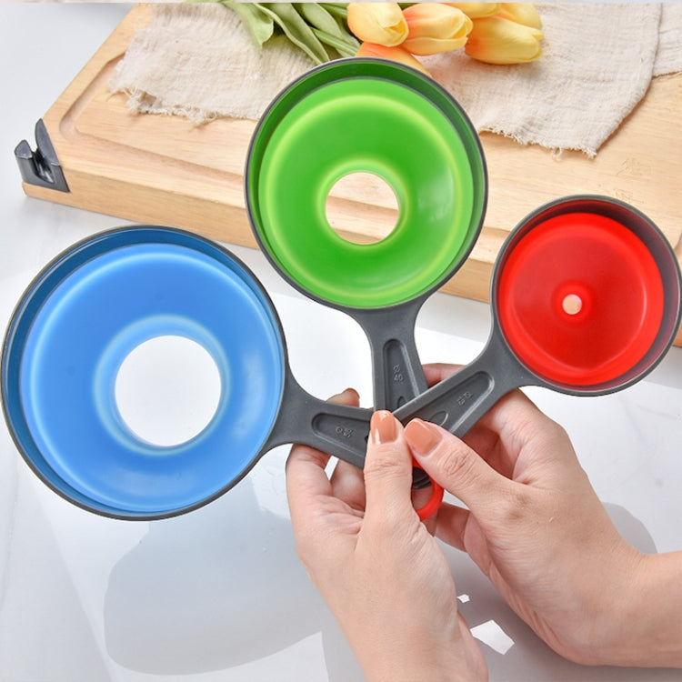 3 In 1 Folding Plastic Funnel Jam Funnel Oil Drain, Specification: 19.5x12cm