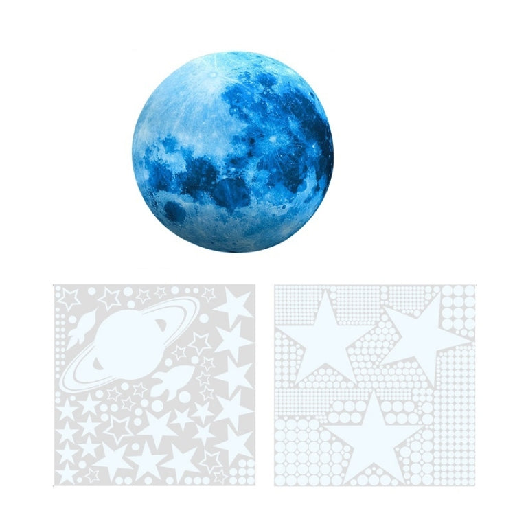 AFG3387 Moon Star Spaceship Luminous Wall Sticker, Specification: 930PCS Blue