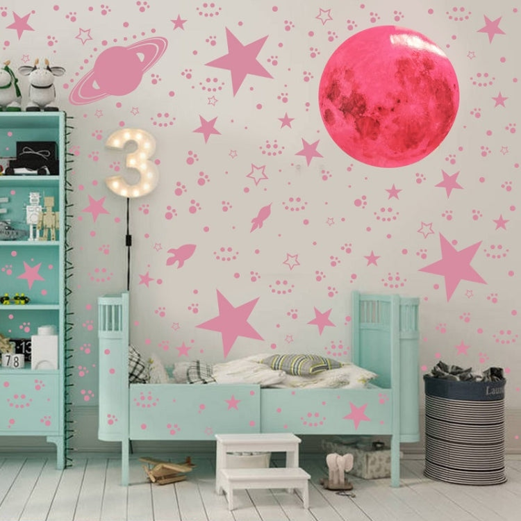 AFG3387 Moon Star Spaceship Luminous Wall Sticker, Specification: 930PCS Blue