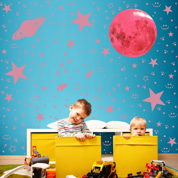 AFG3387 Moon Star Spaceship Luminous Wall Sticker, Specification: 930PCS Blue