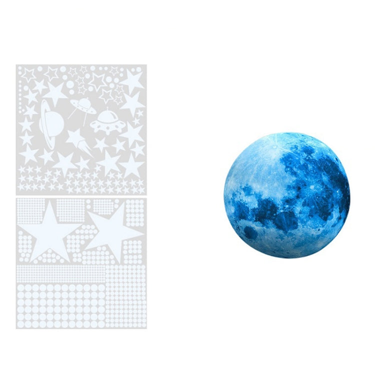 AFG3387 Moon Star Spaceship Luminous Wall Sticker, Specification: 930PCS Blue