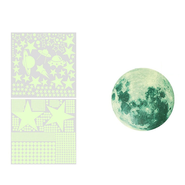 AFG3387 Moon Star Spaceship Luminous Wall Sticker, Specification: 930PCS Blue
