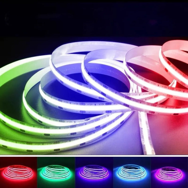 1m 24V 320 Beads 12W 8mm Wide COB Adhesive Decorative LED Light Strip
