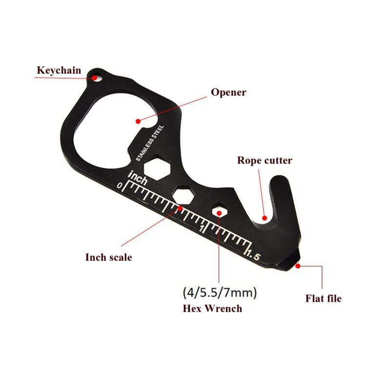 Multifunctional Card Type Tool Card Bottle Opener Screwdriver Keychain Portable Can Opener
