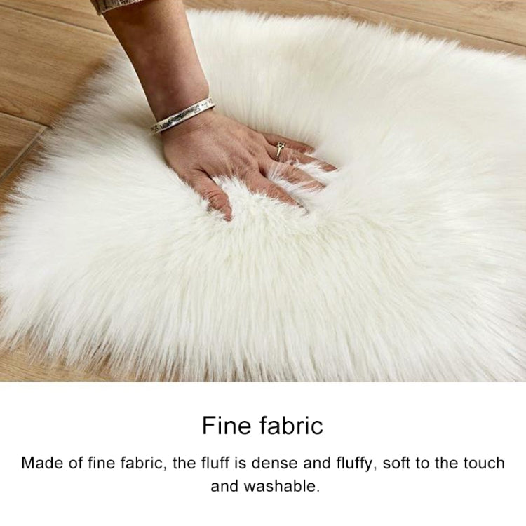 Love Heart Rugs Artificial Wool Sheepskin Hairy Carpet Faux Floor Mat Fur Plain Fluffy Soft Area Rug Tapetes, 80*90cm