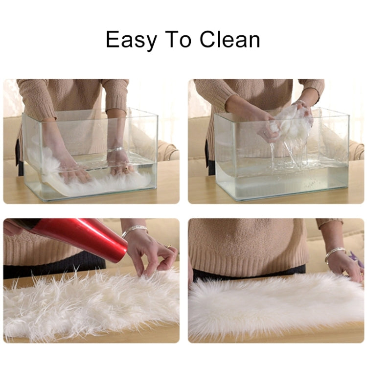 Love Heart Rugs Artificial Wool Sheepskin Hairy Carpet Faux Floor Mat Fur Plain Fluffy Soft Area Rug Tapetes, 80*90cm
