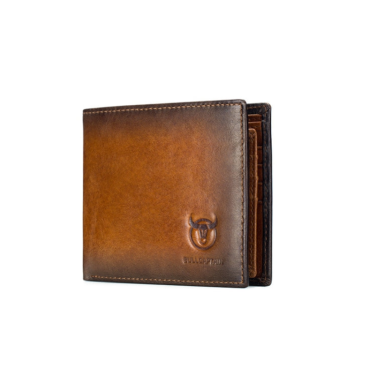 BUFF CAPTAIN 05 Men Leather Short Wallet Anti-Theft Brush Multi-Card Bit First-Layer Soft Cowhide Wallet