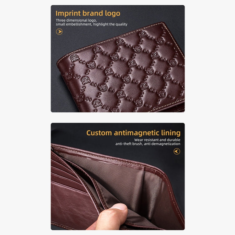BUFF CAPTAIN 0204 Men Leather Horizontal And Vertical Wallet First-Layer Cowhide Anti-Theft Brush Card Clamp
