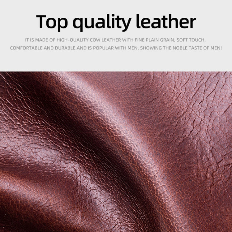 BUFF CAPTAIN 0204 Men Leather Horizontal And Vertical Wallet First-Layer Cowhide Anti-Theft Brush Card Clamp