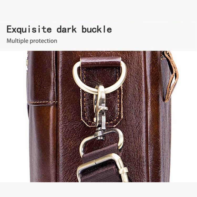 BUFF CAPTAIN 044 14 Inch Portable Computer Briefcase Men Leather Shoulder Messenger Bag