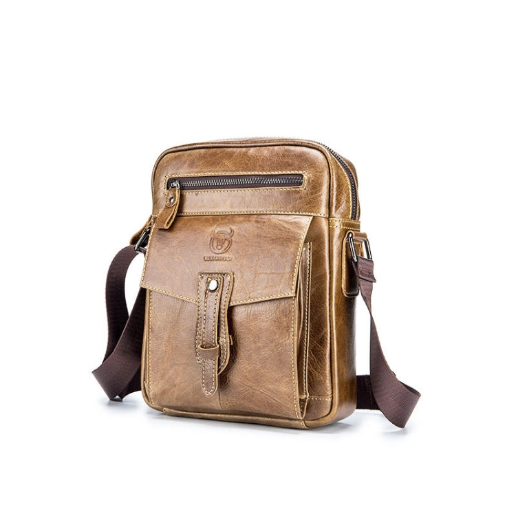BUFF CAPTAIN 053 Men Leather Shoulder Messenger Bag First-Layer Cowhide Large Capacity Briefcase, Specification：