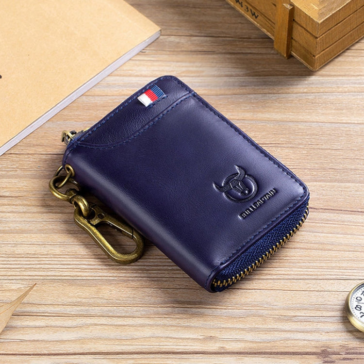 BUFF CAPTAIN 474 Multifunctional Leather Coin Purse Man Hanging Waist Door Anti-Brush Key Bag