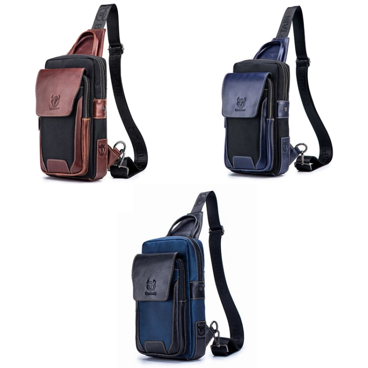 BUFF CAPTAIN 9999 Leather Men Chest Bag First-Layer Cowhide Casual Shoulder Bag