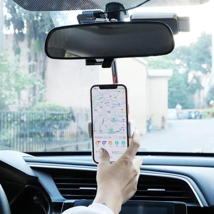 2-Pack Rear View Mirror Mobile Phone Holder for Navigation and Dashcam