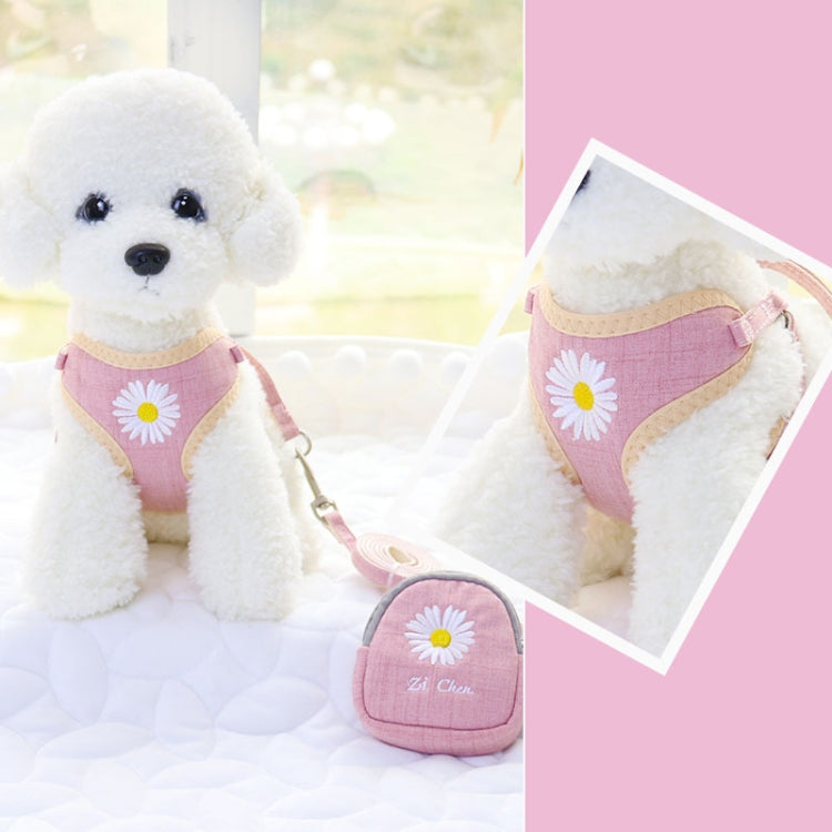 ZiChen Plain Embroidery Dog ??Traction Rope Pet Chest Strap, Size: