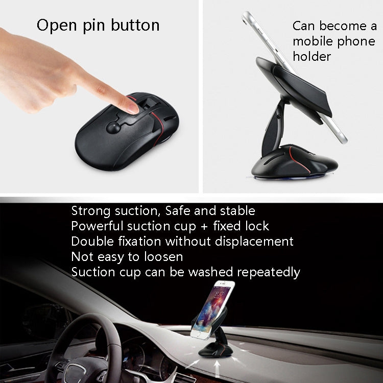 Universal Suction Cup Mobile Phone Holder for Car - 360° Adjustable Bracket