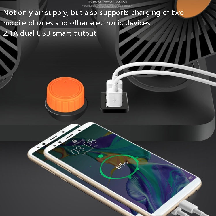 Mini USB 12 / 24V Car Electric Fan, Double Head Fan, Double Head Car Cigarette Lighter Fan