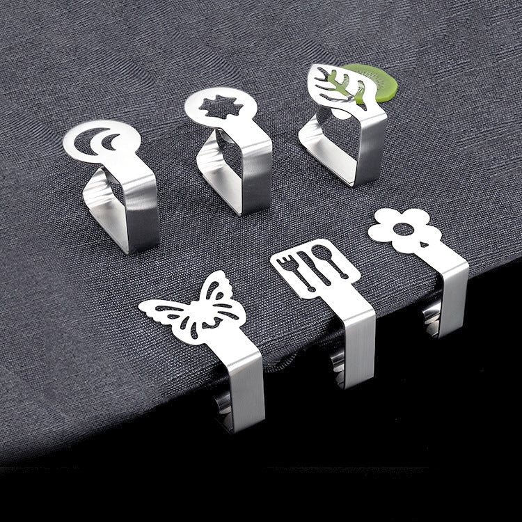 Stainless Steel Tablecloth Clip Graphics Tablecloth Clip High-Elastic Moving Fixing Clip