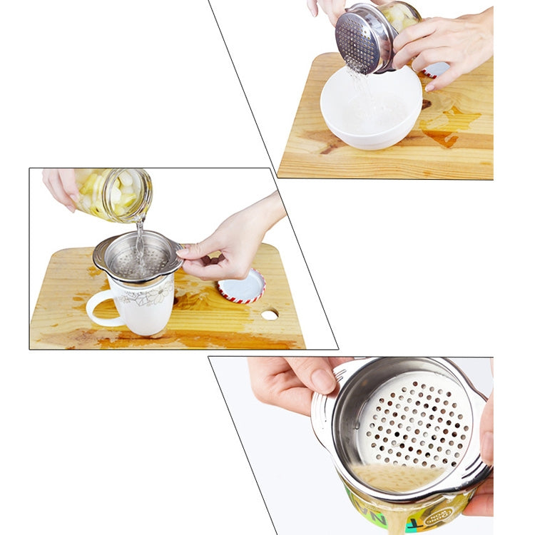 304 Stainless Steel Sewer Canned Food Water Filter With Ear Kitchen Tool