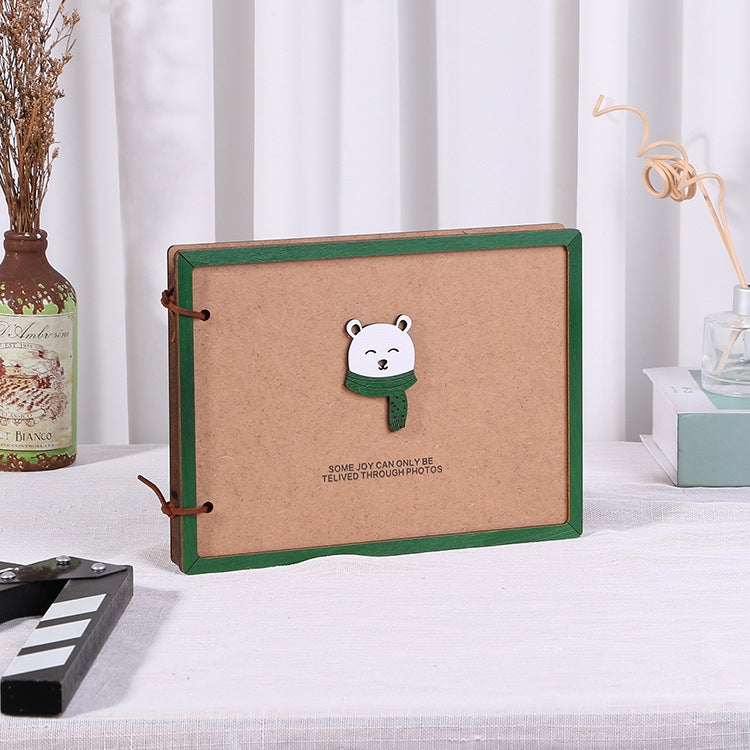 Wooden Loose-Leaf Album Children Growth Painting Album Couple DIY Handmade Gifts