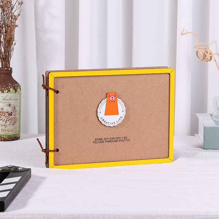 Wooden Loose-Leaf Album Children Growth Painting Album Couple DIY Handmade Gifts