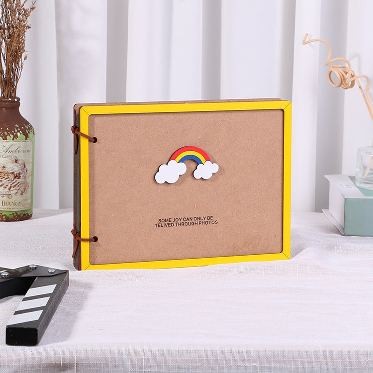 Wooden Loose-Leaf Album Children Growth Painting Album Couple DIY Handmade Gifts