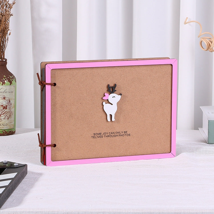 Wooden Loose-Leaf Album Children Growth Painting Album Couple DIY Handmade Gifts