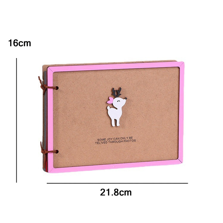 Wooden Loose-Leaf Album Children Growth Painting Album Couple DIY Handmade Gifts