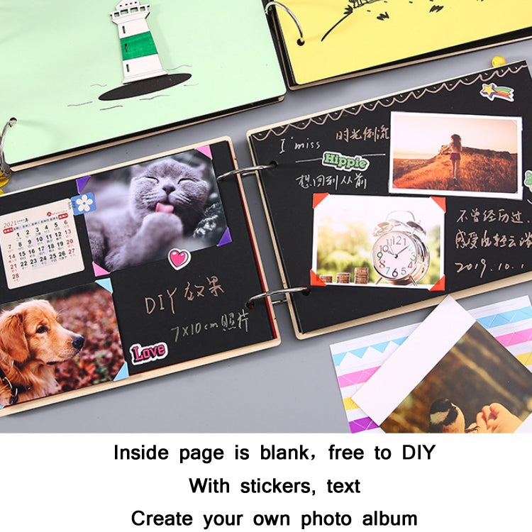 Wooden Loose-Leaf Album Children Growth Painting Album Couple DIY Handmade Gifts