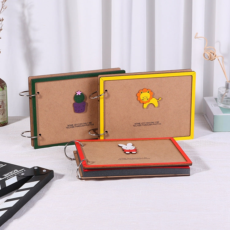 Wooden Loose-Leaf Album Children Growth Painting Album Couple DIY Handmade Gifts