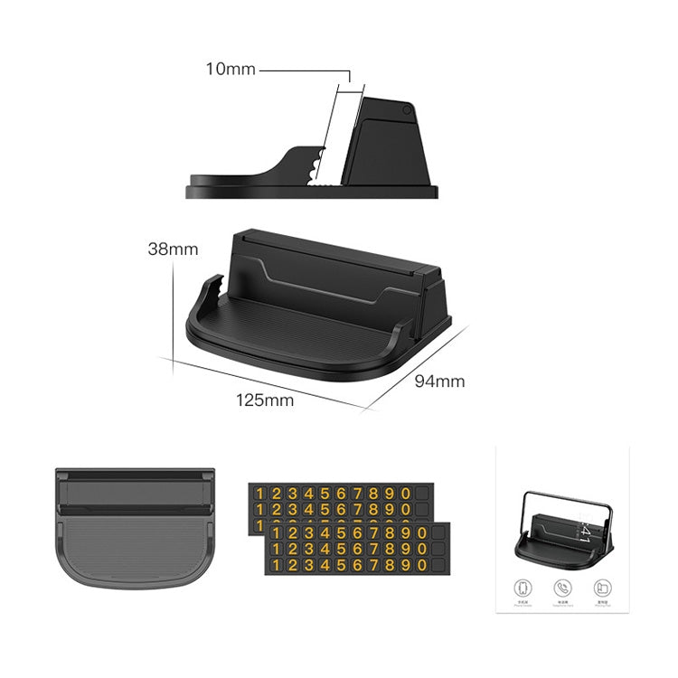 Versatile Car Dashboard Companion: Temporary Parking Card & Mobile Phone Holder