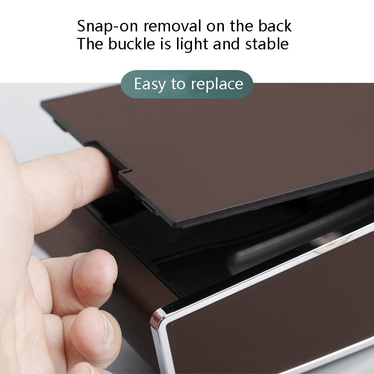 Versatile Leather Car Clock Tissue Dispenser for Convenient On-the-Go Use