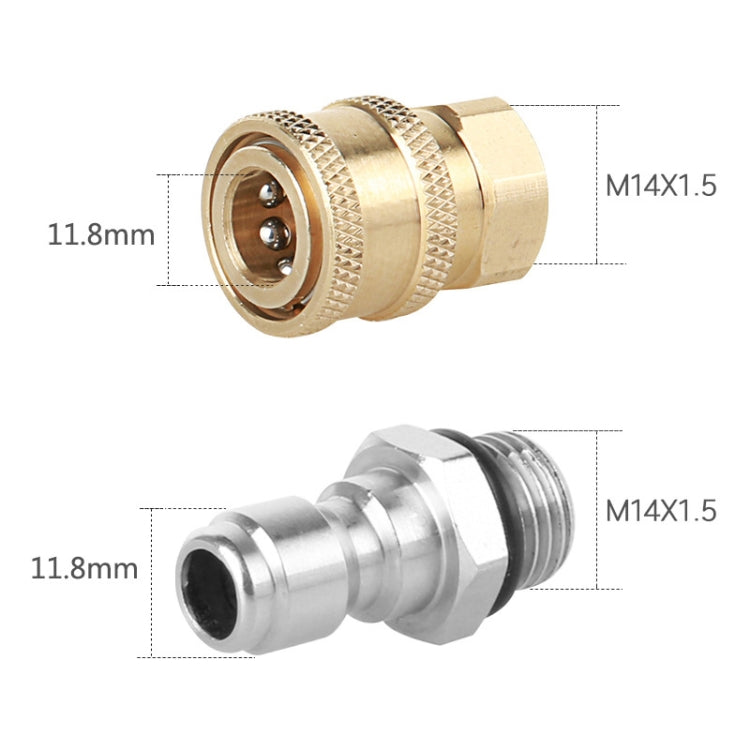 2 Sets High Pressure Spray Head Fast Insertion 1/4 Quick Pure Copper Joint