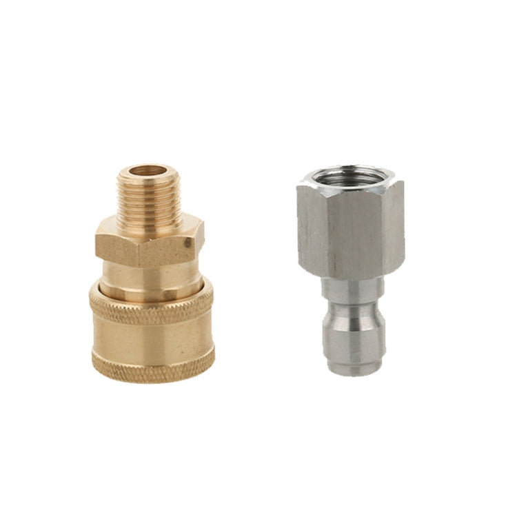 High Pressure Car Wash Machine 2 Points Live Connection Quick Plug High Pressure Steam 1/4 Male And Female To Live Joint, 1/4 Male And Female To Live Joint