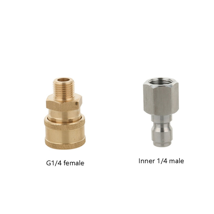 High Pressure Car Wash Machine 2 Points Live Connection Quick Plug High Pressure Steam 1/4 Male And Female To Live Joint, 1/4 Male And Female To Live Joint
