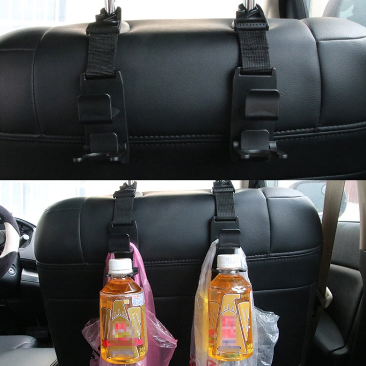 2-Pack SHUNWEI SD-2510 Universal Car Headrest Storage Hooks with Drink Holder