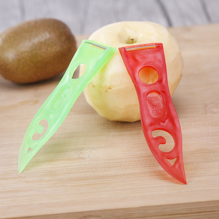 10pcs A2233 Home Vegetable Fruit Peer Plastic Cutting Knife, Color Random Delivery