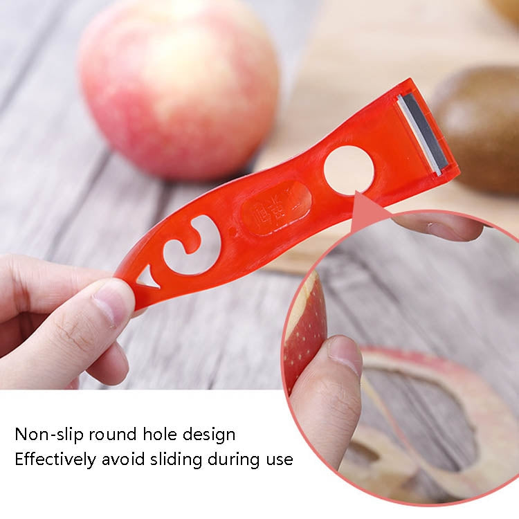 10pcs A2233 Home Vegetable Fruit Peer Plastic Cutting Knife, Color Random Delivery