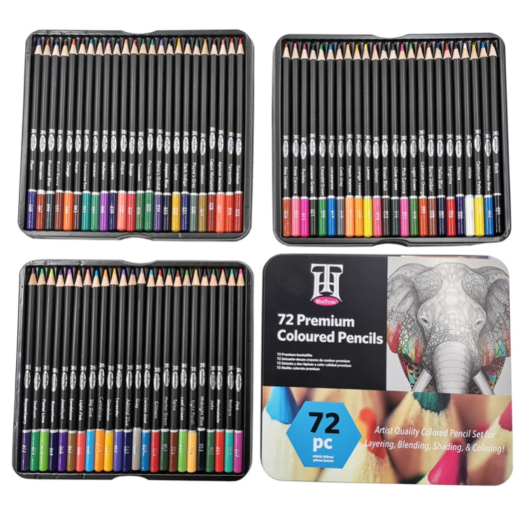 72 Color Lead Iron Box Set Environmentally Friendly Oily Color Lead Stationery Art Supplies
