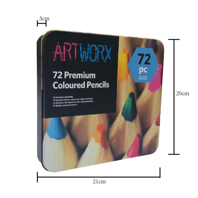 72 Color Lead Iron Box Set Environmentally Friendly Oily Color Lead Stationery Art Supplies