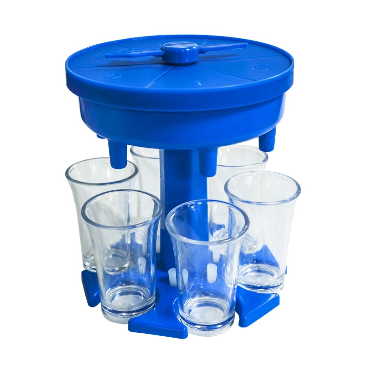 6 Cups Wine Dispenser Automatic Diversion Wine Pourer With Game Turntable, Style: