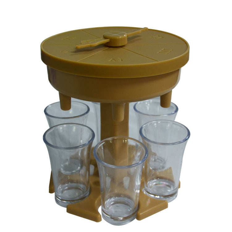 6 Cups Wine Dispenser Automatic Diversion Wine Pourer With Game Turntable, Style:
