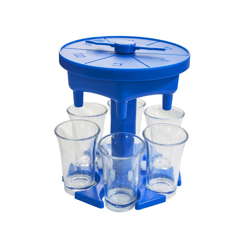 6 Cups Wine Dispenser Automatic Diversion Wine Pourer With Game Turntable, Style: