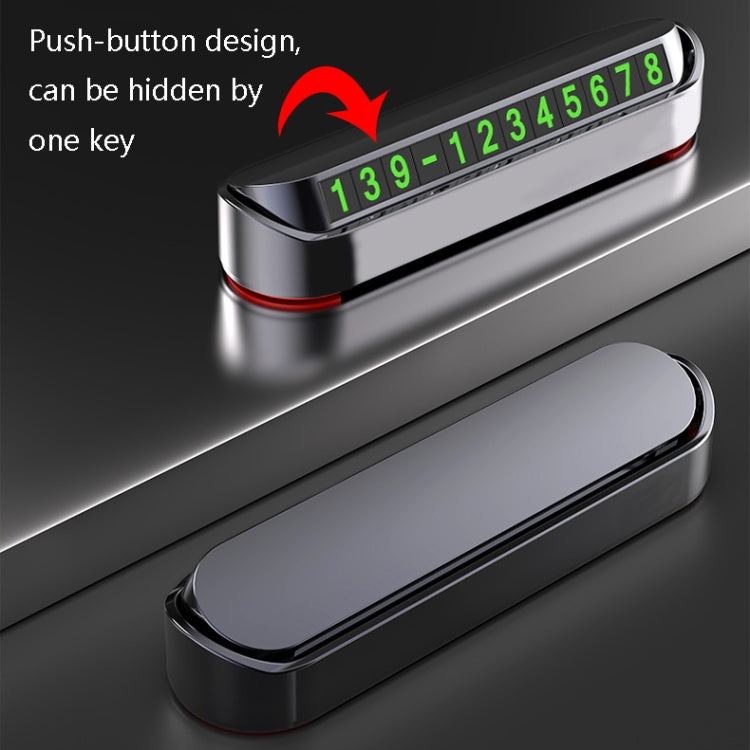 Illuminated Magnetic Parking Number Card with Hidden Design