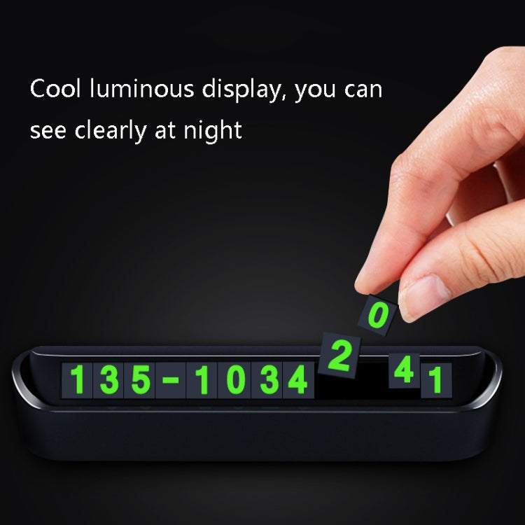 Illuminated Magnetic Parking Number Card with Hidden Design